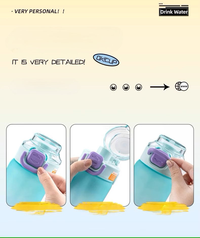 SHOTAY Matte Gradient Dual-Drink Sports Water Bottle ST 7259- 800ML