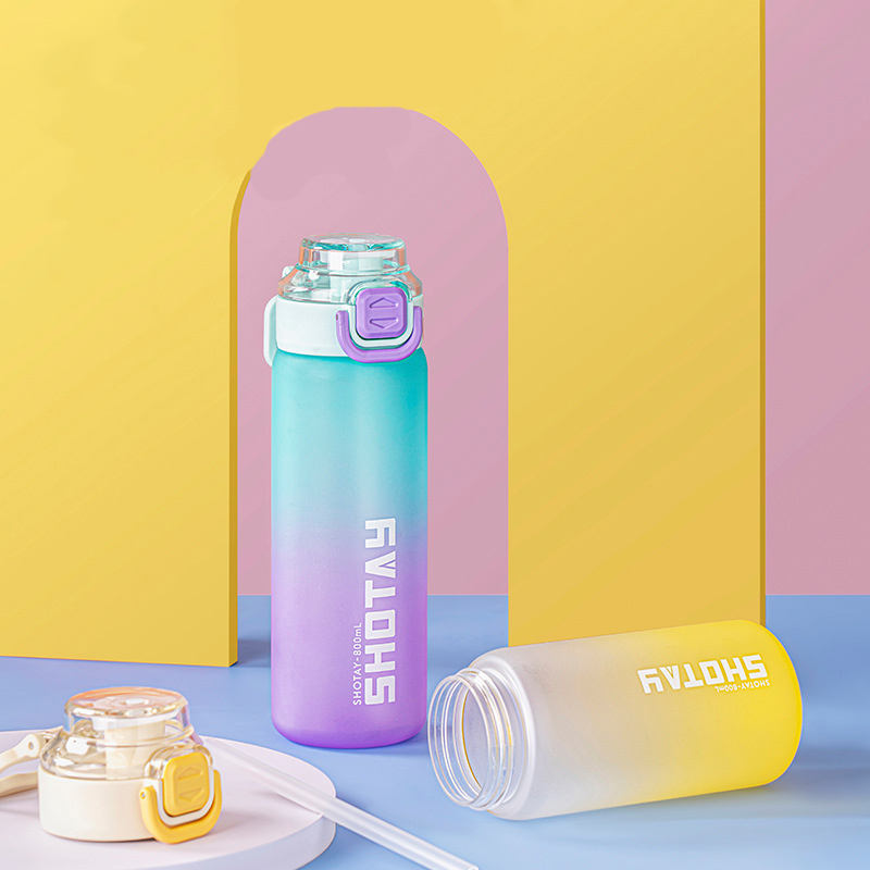 SHOTAY Matte Gradient Dual-Drink Sports Water Bottle ST 7259- 800ML