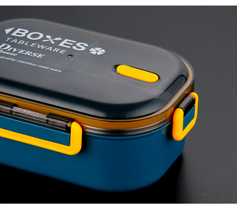Stainless Steel Lunch Box, 1000ml Bento Box Two Compartments for School for Travel for Picnic (1000ML, Blue , Green , Pink  )