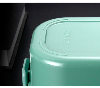 Stainless Steel Lunch Box, 1000ml Bento Box Two Compartments for School for Travel for Picnic (1000ML, Blue , Green , Pink  )