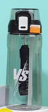 SHOTAY "VS" 630ml Dual-Drink Sports Water Bottle – Lightweight PC+PP Flask with 2-in-1 Straw & Spout Lid, Carry Strap, and Measurement Markers st 7210