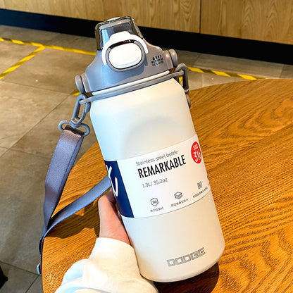 Dodge Large Capacity Travel Thermos Cup – 1000ml | Keeps Hot & Cold