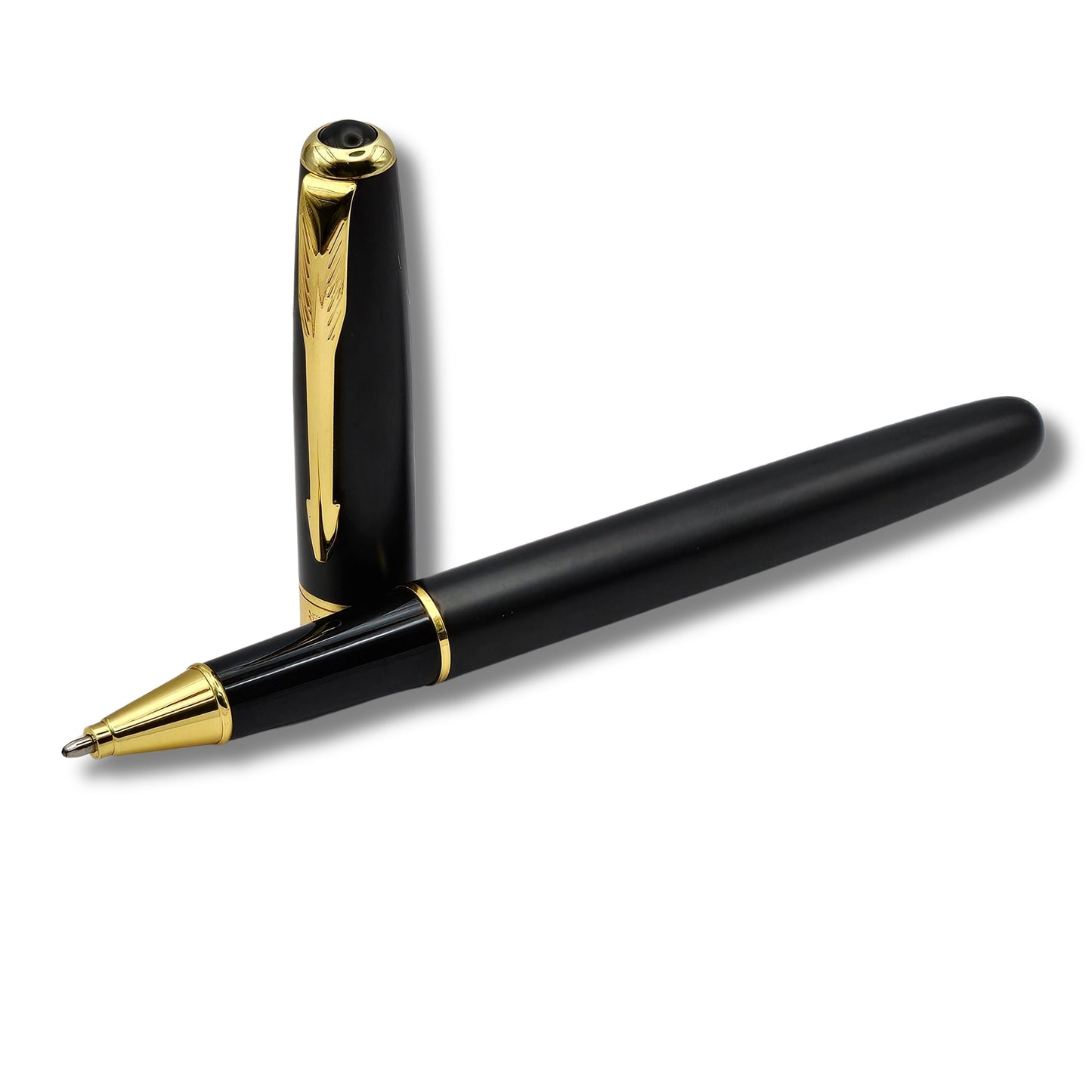 Matte Black & Gold Arrow-Clip Executive Pen
