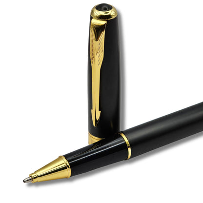 Matte Black & Gold Arrow-Clip Executive Pen
