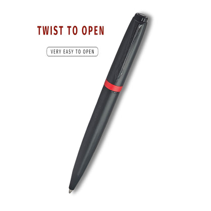 PAILI Sleek Matte Black & Vibrant Red Twist-Action Pen