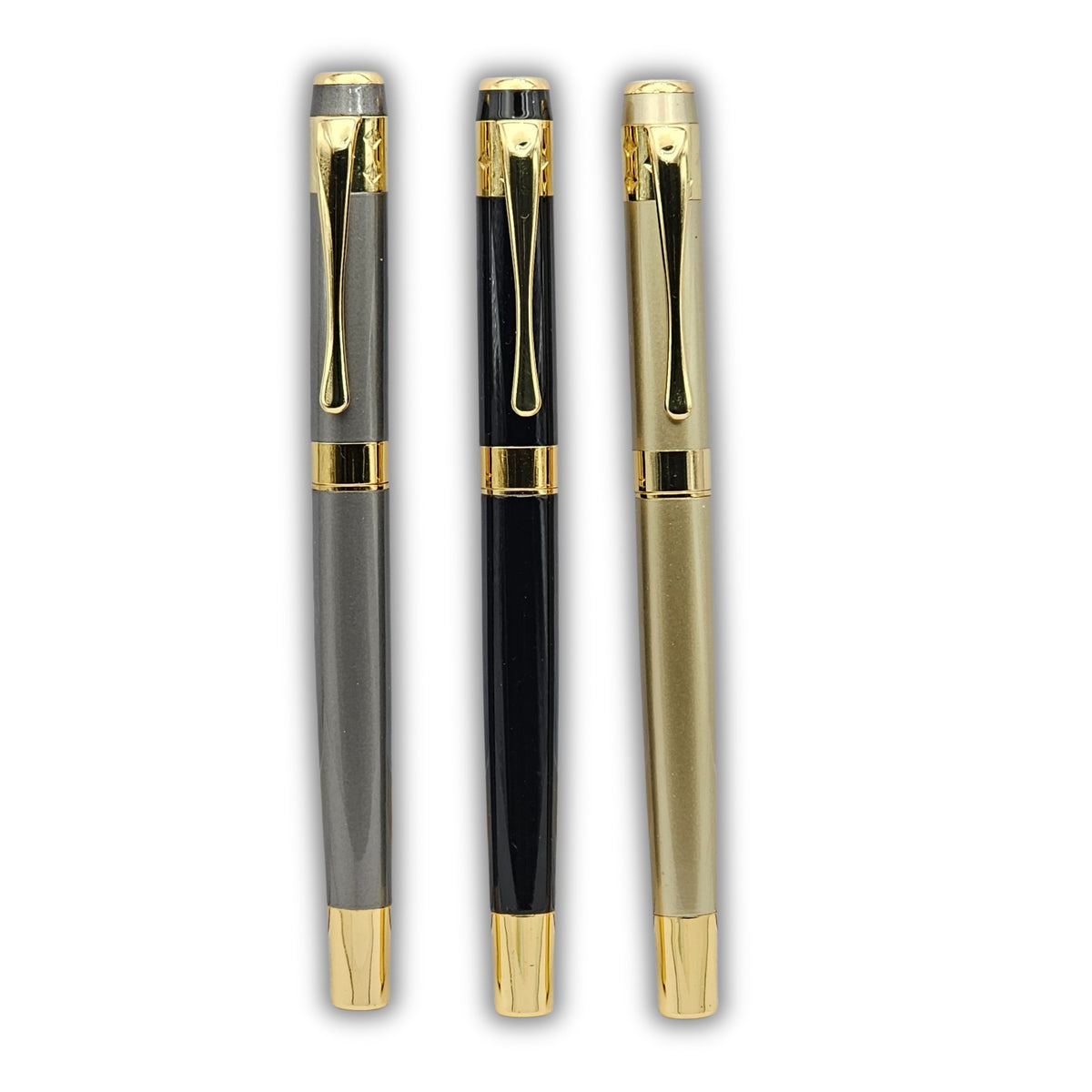 PAILI Textured Matte Black & Gold Ornate Executive Pen