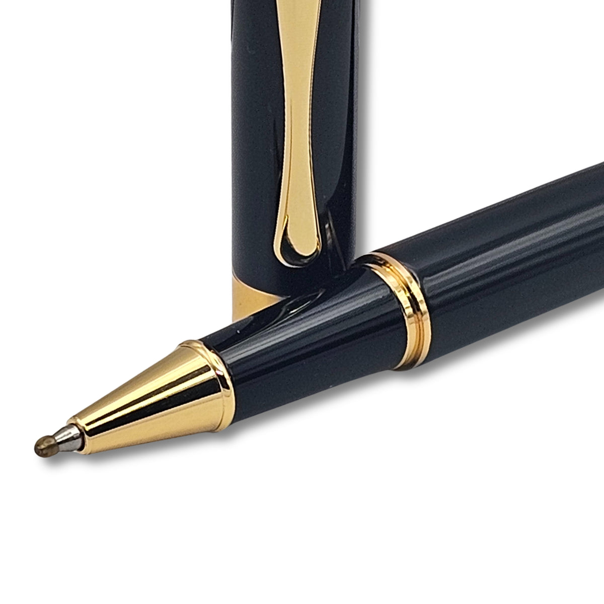 PAILI Textured Matte Black & Gold Ornate Executive Pen