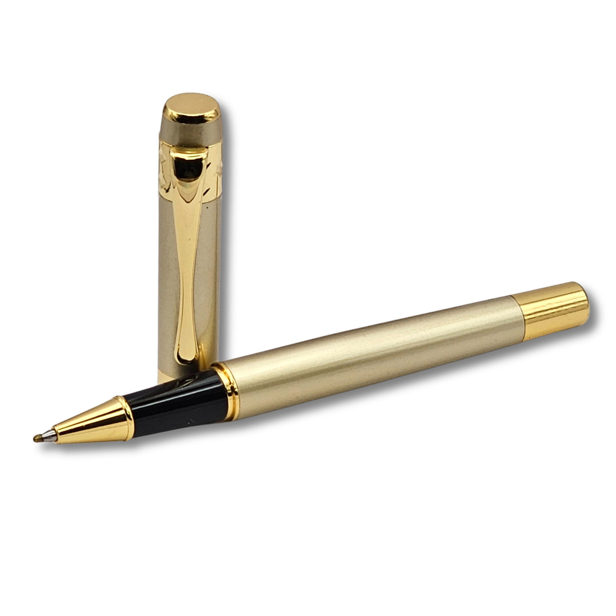 PAILI Textured Matte Black & Gold Ornate Executive Pen