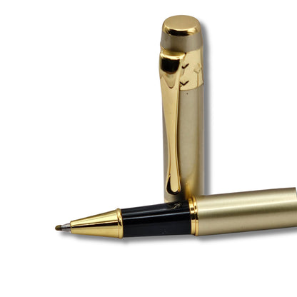 PAILI Textured Matte Black & Gold Ornate Executive Pen