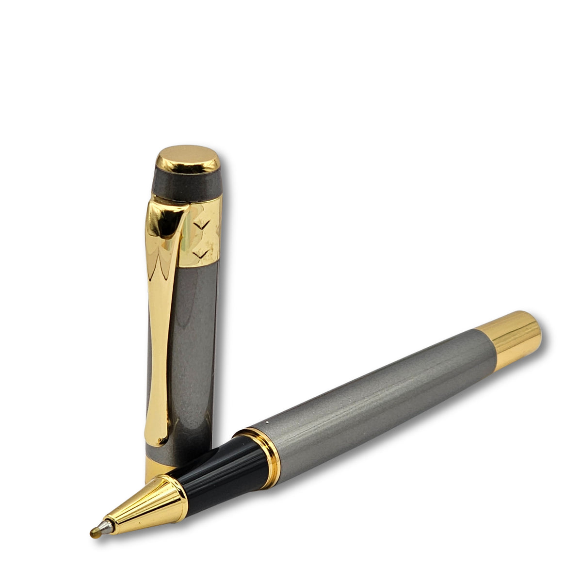 PAILI Textured Matte Black & Gold Ornate Executive Pen