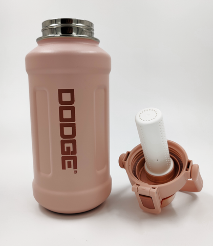 Dodge FreeSip Insulated Water Bottle with Straw – 950ml | SS316 | BPA-Free (Pink)