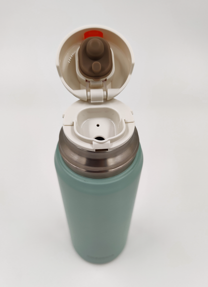Thermosteel Water Bottle with Cup Lid – 450ml | 24Hr Hot & Cold | Leak-Proof