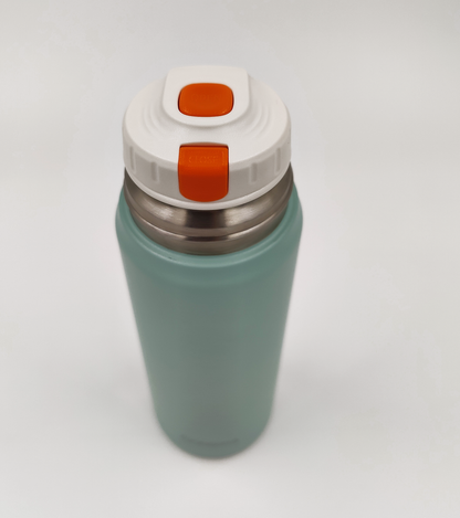 Thermosteel Water Bottle with Cup Lid – 450ml | 24Hr Hot & Cold | Leak-Proof