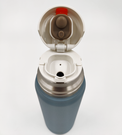 Thermosteel Water Bottle with Cup Lid – 450ml | 24Hr Hot & Cold | Leak-Proof