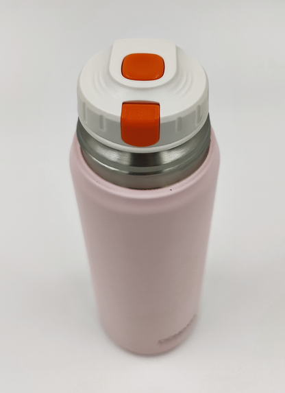 Thermosteel Water Bottle with Cup Lid – 450ml | 24Hr Hot & Cold | Leak-Proof