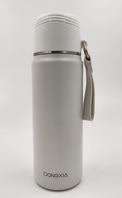 Thermosteel Water Bottle with Cup Lid – 450ml | 24Hr Hot & Cold | Leak-Proof