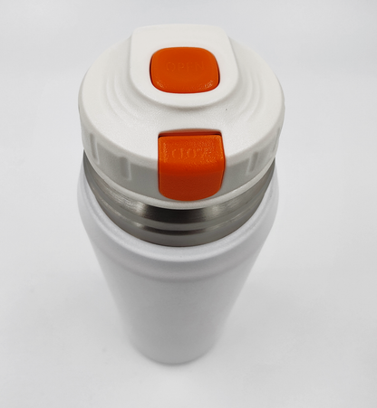 Thermosteel Water Bottle with Cup Lid – 450ml | 24Hr Hot & Cold | Leak-Proof