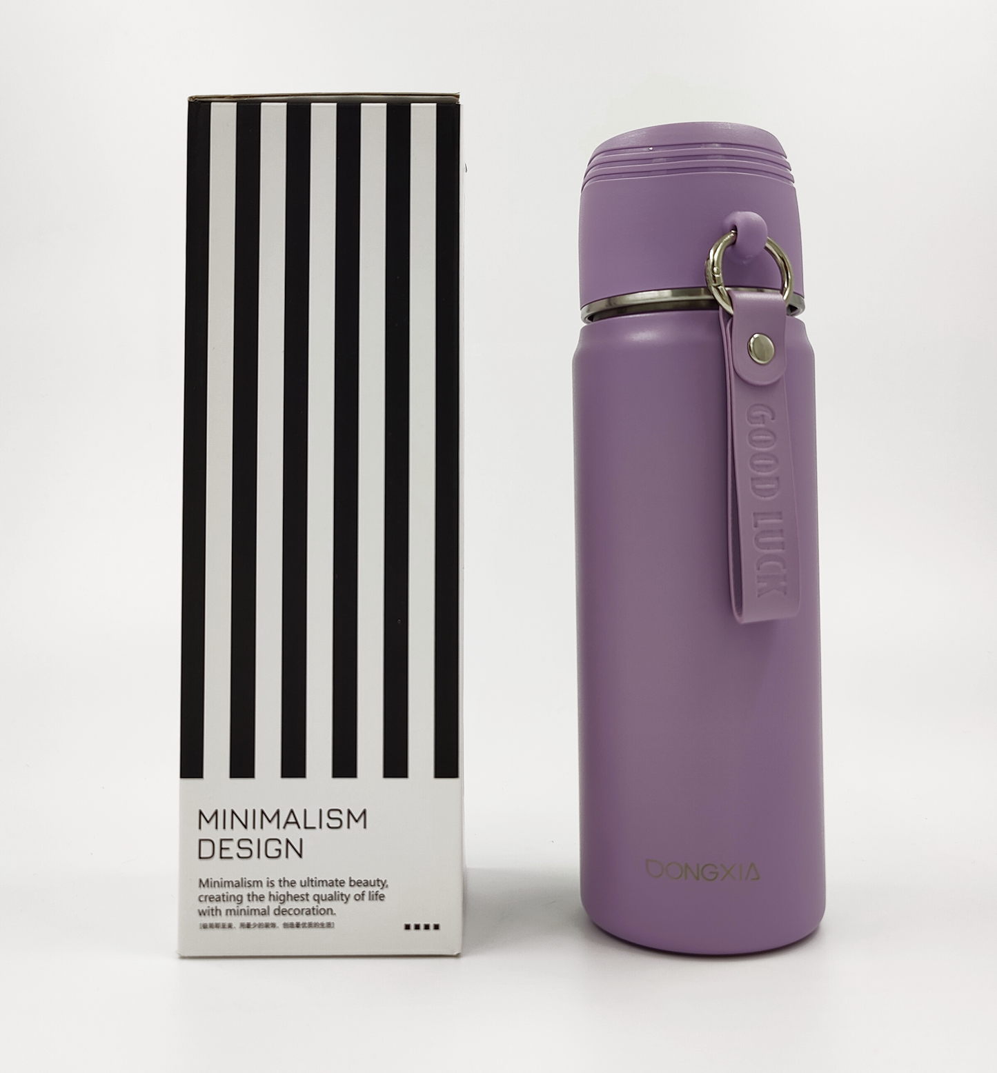 Thermosteel Water Bottle with Cup Lid – 450ml | 24Hr Hot & Cold | Leak-Proof