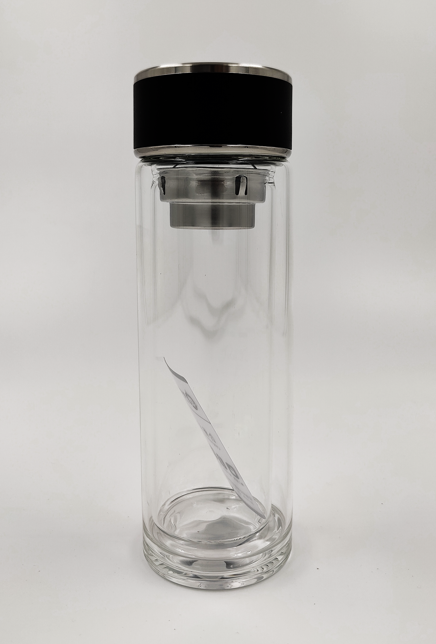 Double Wall Glass Tea Bottle with Infuser & Strainer – 300ml Travel Cup