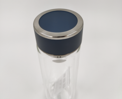 Double Wall Glass Tea Bottle with Infuser & Strainer – 300ml Travel Cup