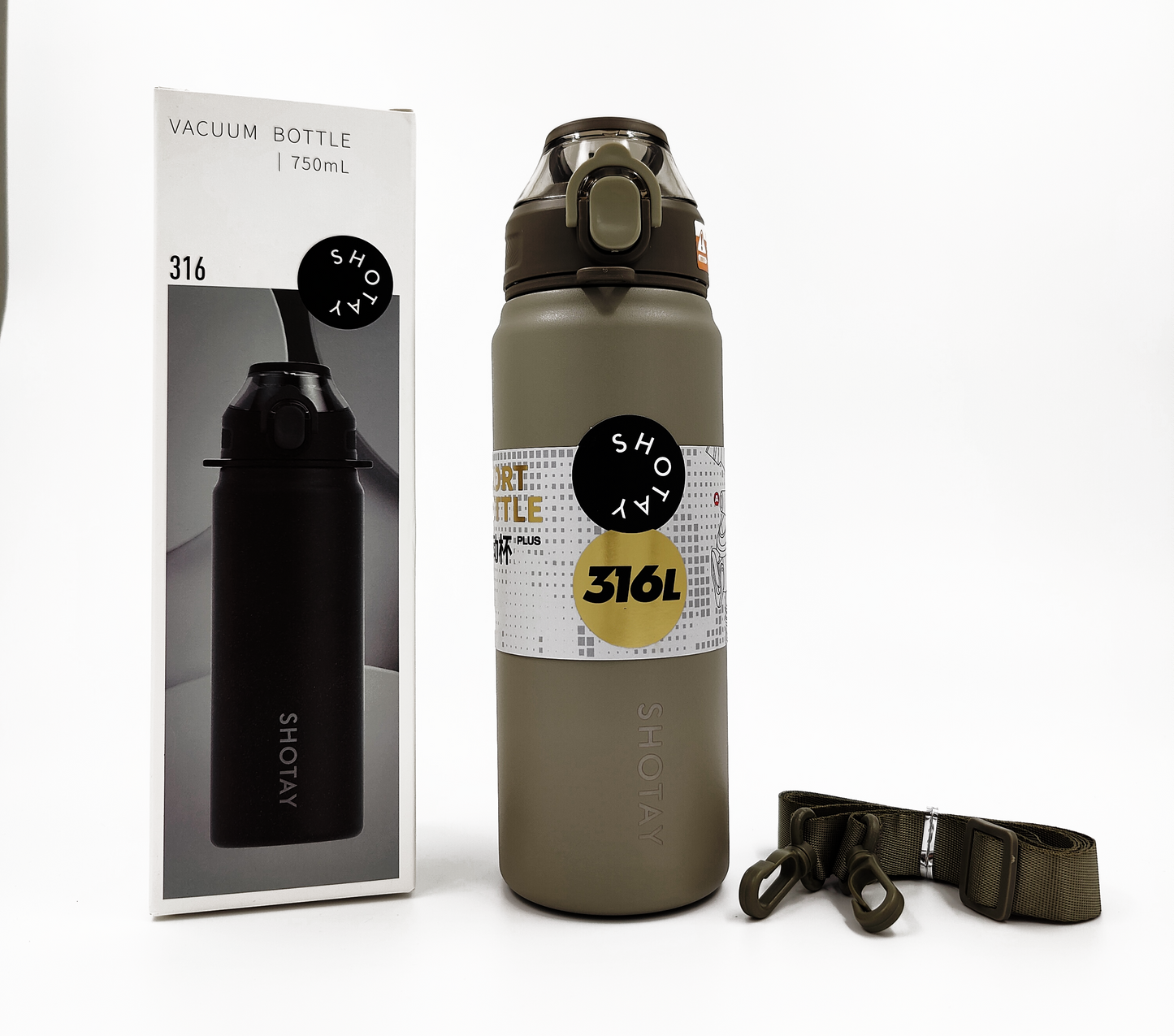 SHOTAY 750ml Stainless Steel Portable Thermos