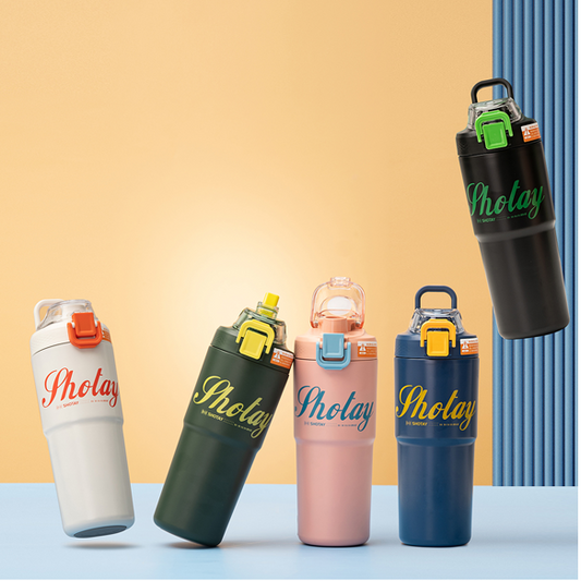 SHOTAY Premium Matte Sport Tumbler with Pop-Up Straw