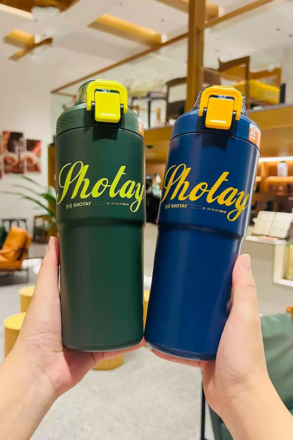 SHOTAY Premium Matte Sport Tumbler with Pop-Up Straw
