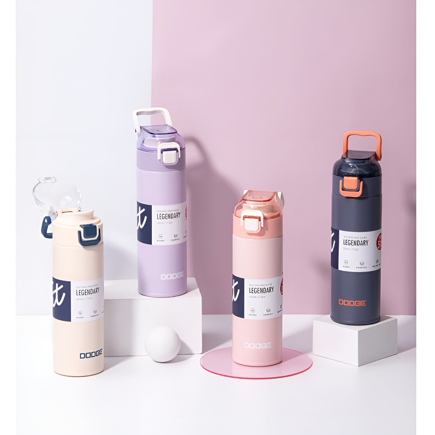 Dodge Stainless Steel Water Bottle – 500ml | Lightweight & Durable