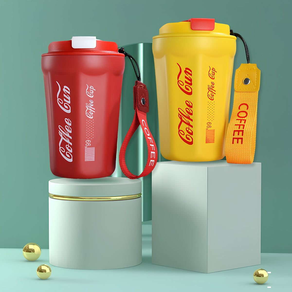 Vacuum Insulated Coffee Cup For Office, Travel