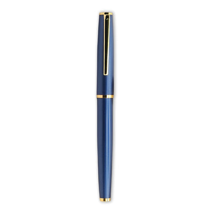 Premium Matte Finish Fountain Pen – Brushed Champagne Gold Grip, Two-Tone Precision Nib, Sleek Gold Trim (Available in Multiple Colors)