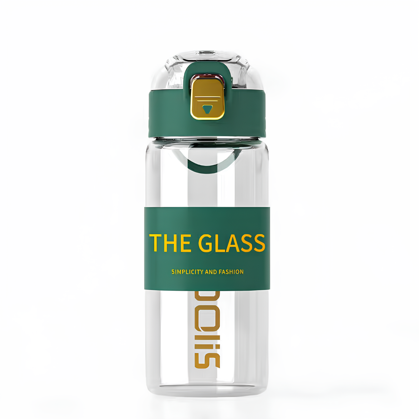 Premium Borosilicate Glass Water Bottle with Locking Flip-Top