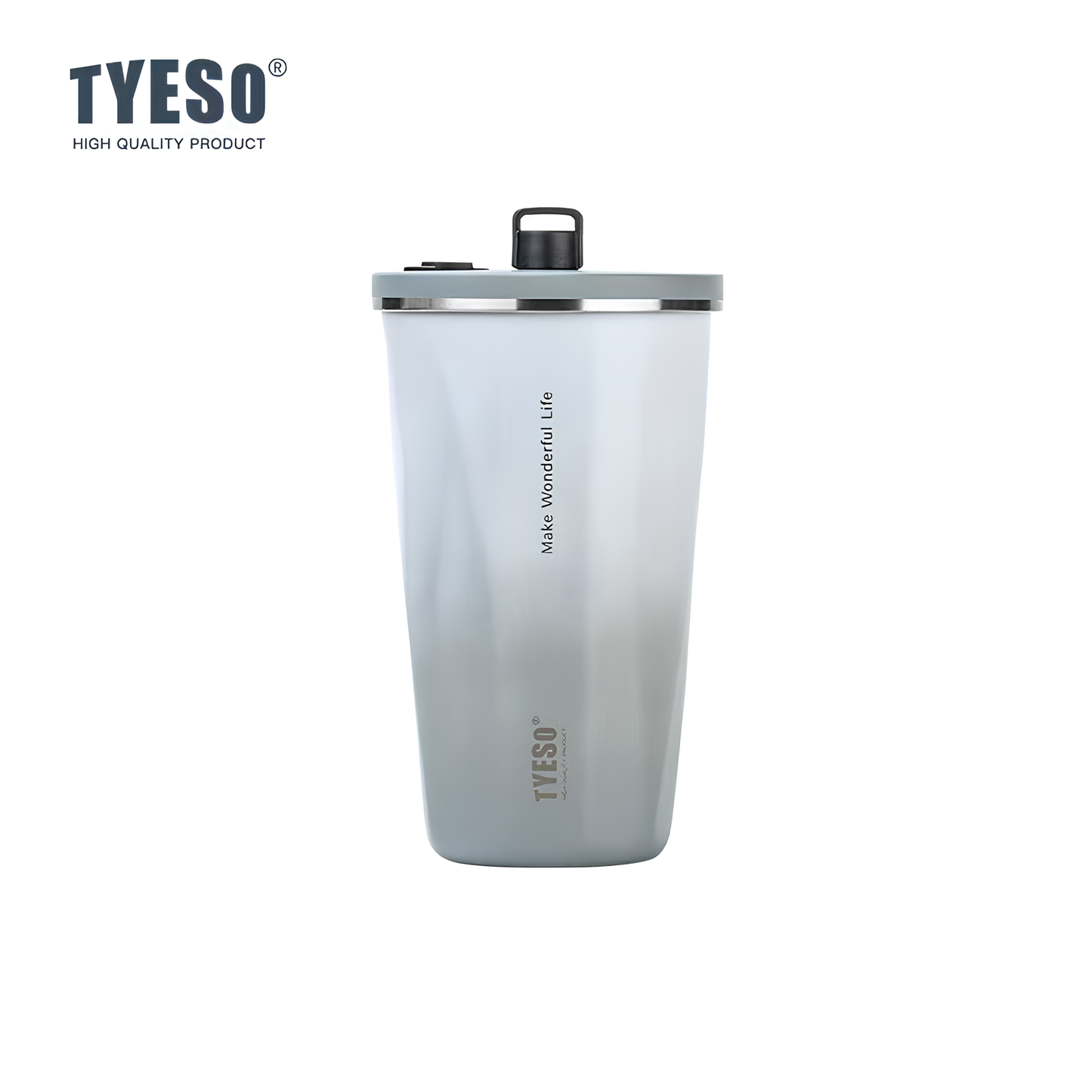 TYESO Vacuum Insulated Coffee Cup with Silicone Strap-600ML