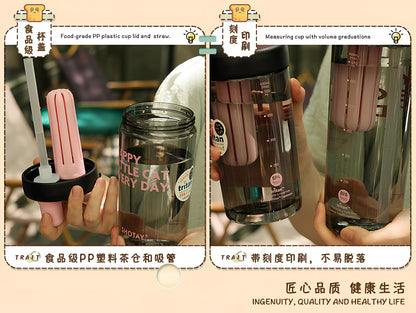 SHOTAY Water Bottle with Pop-Up Straw & Tea Infuser – ST 7164- 450ML