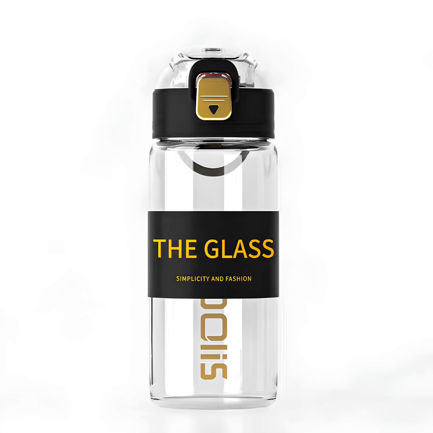 Premium Borosilicate Glass Water Bottle with Locking Flip-Top