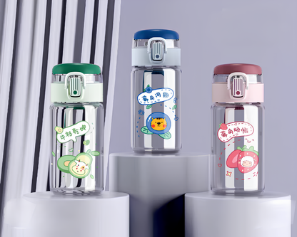 "THE GLASS" Minimalist Glass Travel Bottle with Protective Sleeve