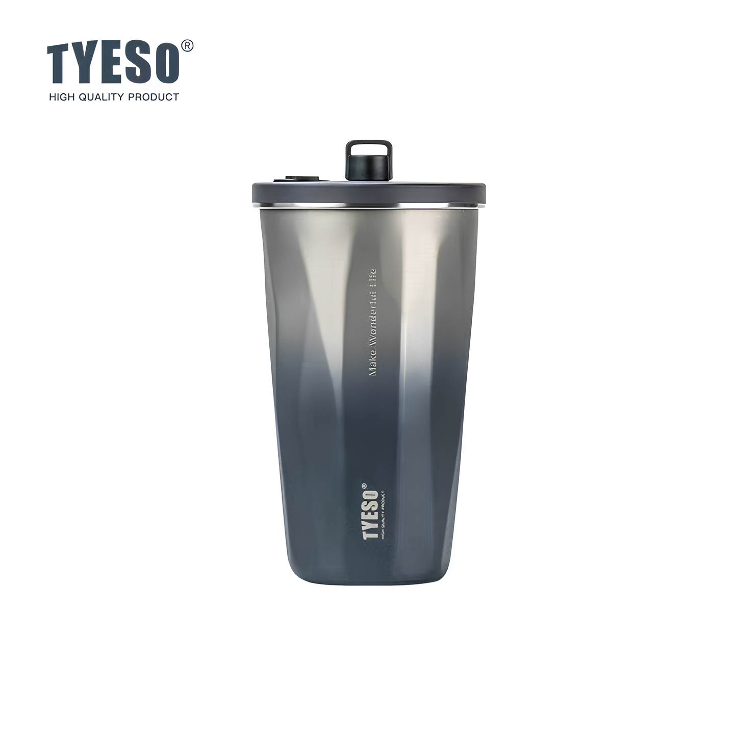TYESO Vacuum Insulated Coffee Cup with Silicone Strap-600ML
