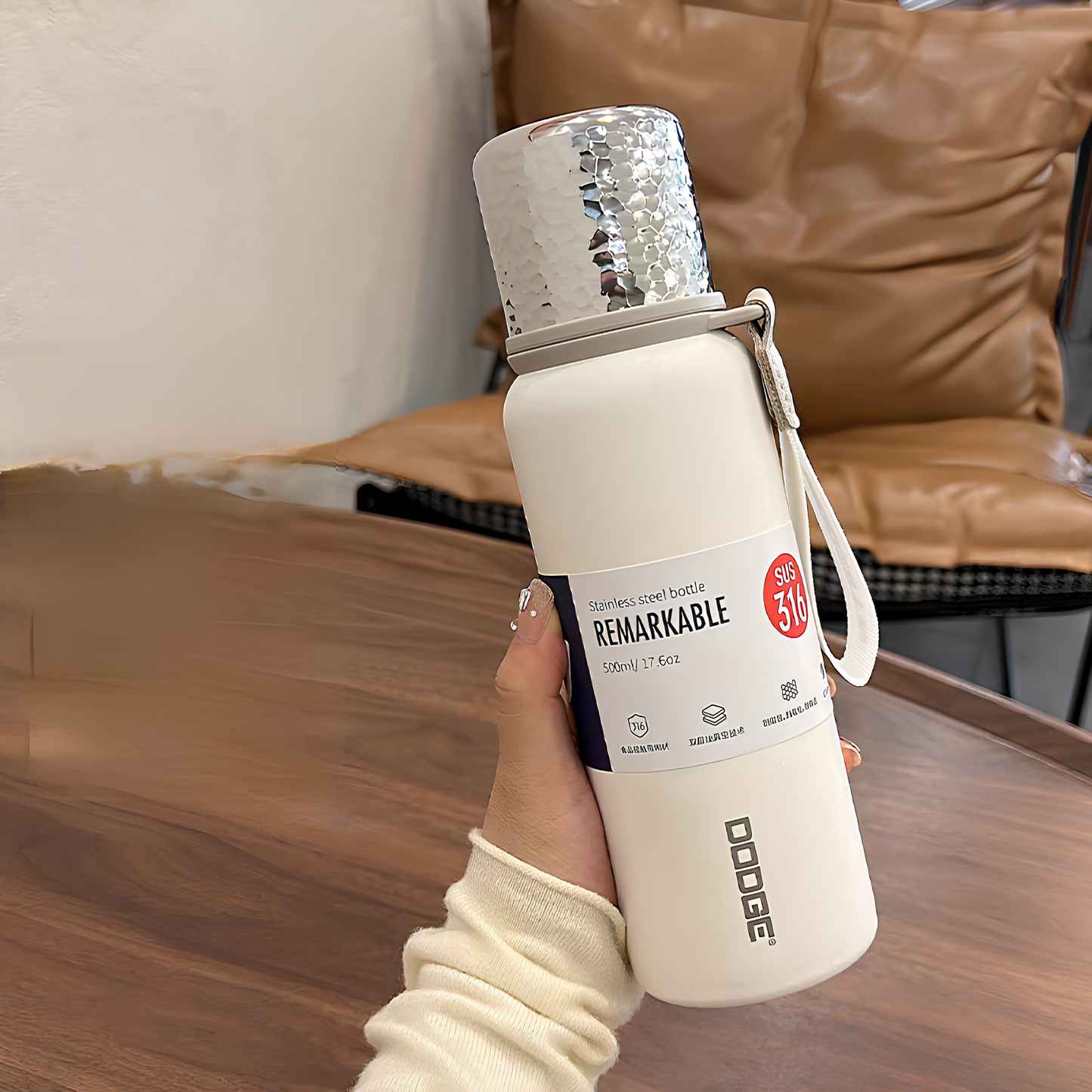 Dodge Thermosteel SS316 Water Bottle – 750ml | 24Hr Hot & Cold