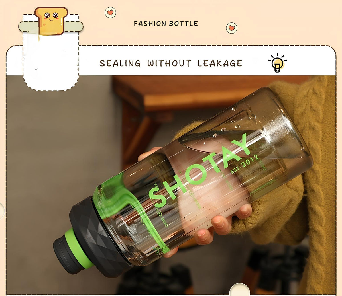 SHOTAY Leak Proof Bottle - 2L