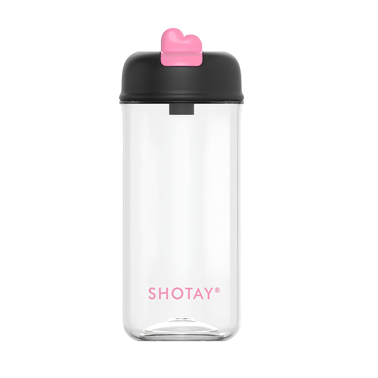 SHOTAY "Fruity Sweetheart" 450ml Tritan Water Bottle – BPA-Free Hydration Cup with Pop-Up Straw, Cute Heart Button & Carry Lanyard ST 7156