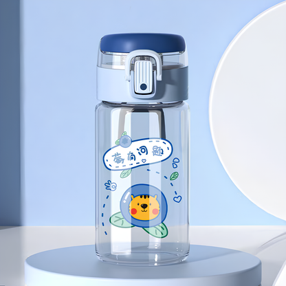 "THE GLASS" Minimalist Glass Travel Bottle with Protective Sleeve