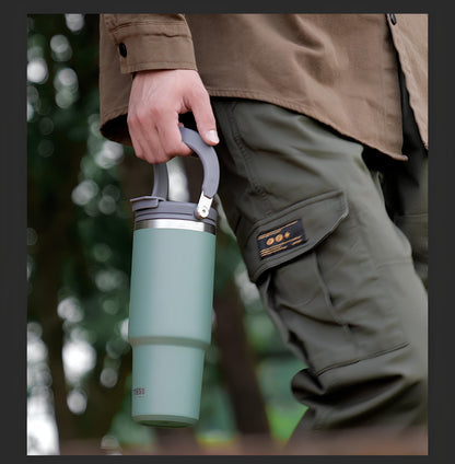 TYESO High-Capacity Travel Tumbler with Folding Handle