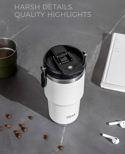 TYESO High-Capacity Travel Tumbler with Folding Handle