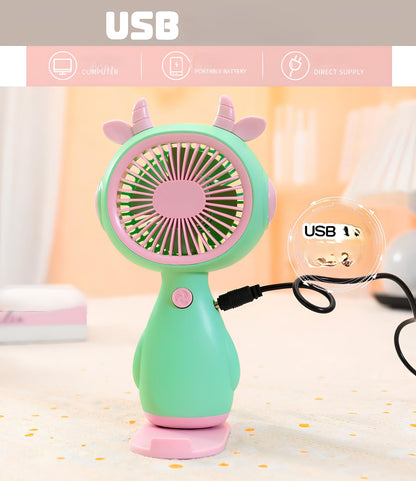 THE VENTI Mini USB Rechargeable Hand Fan – Quiet, Portable & Adjustable | 4 Colors