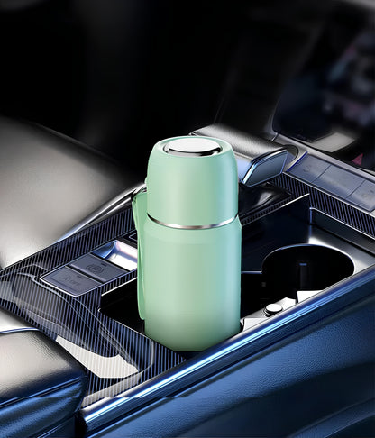 Thermosteel Water Bottle with Cup Lid – 450ml | 24Hr Hot & Cold | Leak-Proof