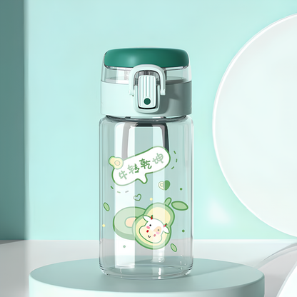 "THE GLASS" Minimalist Glass Travel Bottle with Protective Sleeve