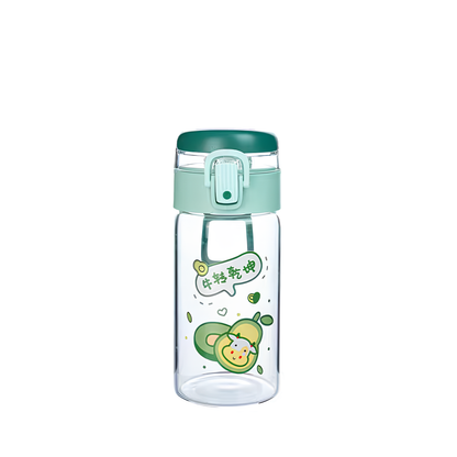 "THE GLASS" Minimalist Glass Travel Bottle with Protective Sleeve