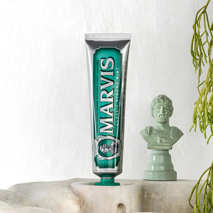 Marvis Classic Strong Mint Toothpaste, Controls Plaque - 85ml