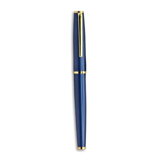 Premium Matte Finish Fountain Pen – Brushed Champagne Gold Grip, Two-Tone Precision Nib, Sleek Gold Trim (Available in Multiple Colors)