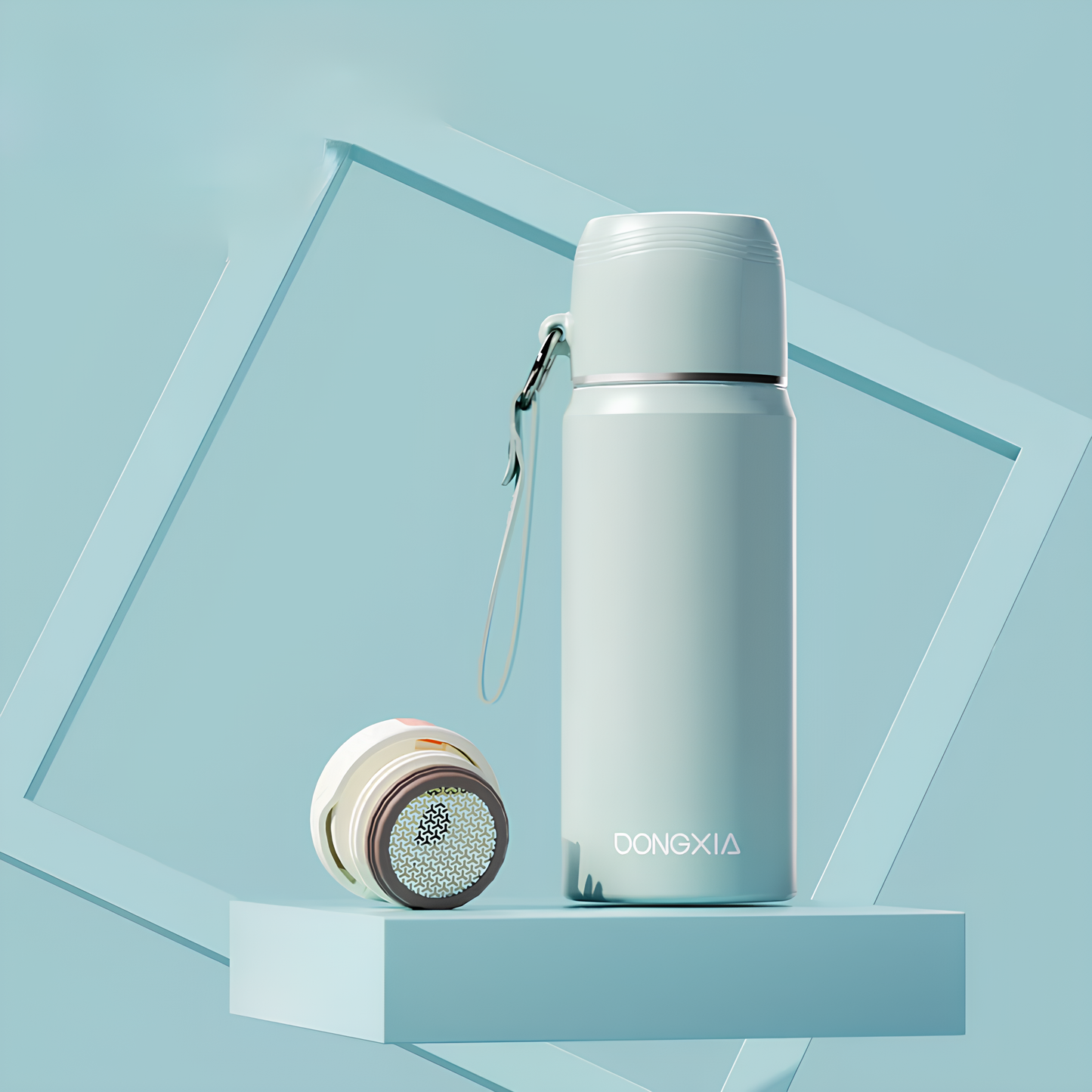 Thermosteel Water Bottle with Cup Lid – 450ml | 24Hr Hot & Cold | Leak-Proof