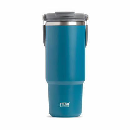 TYESO High-Capacity Travel Tumbler with Folding Handle